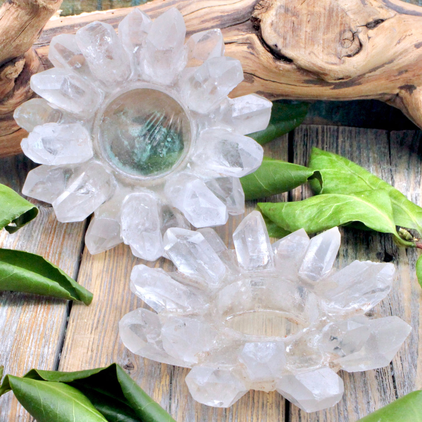 Quartz Cluster Candle Holder - Large