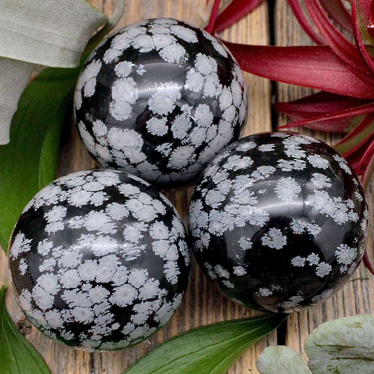 Snowflake Obsidian Sphere - Small