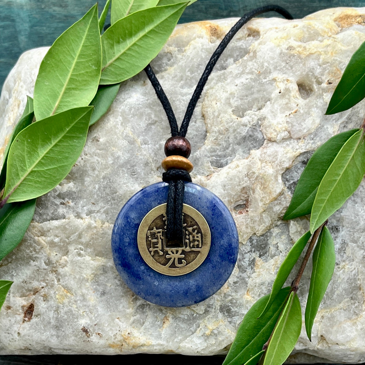 Pure Energy Blue Quartz Necklace 40mm