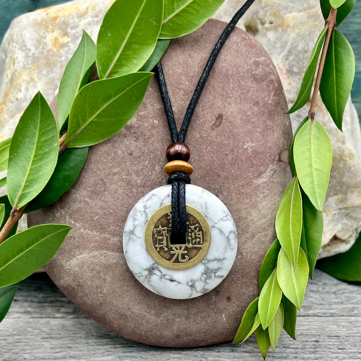 Peace Howlite Necklace - Sacred Earth Amulet