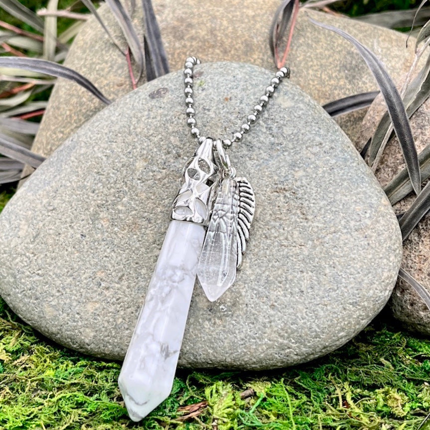 Howlite Guardian Stone Necklace Large