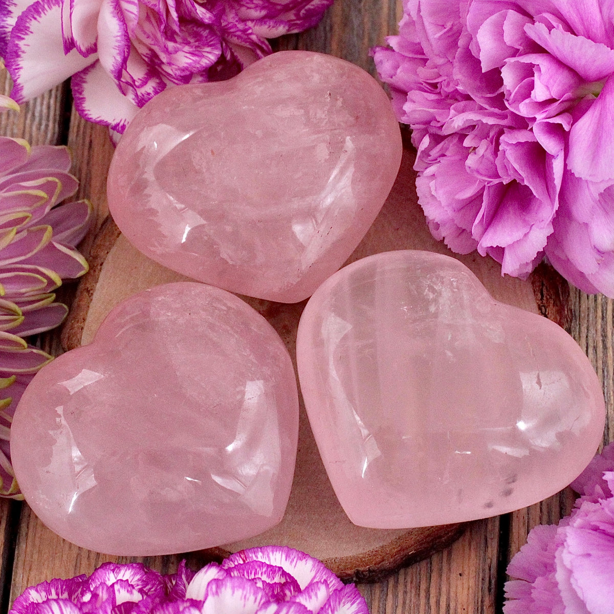 Star Rose Quartz Heart