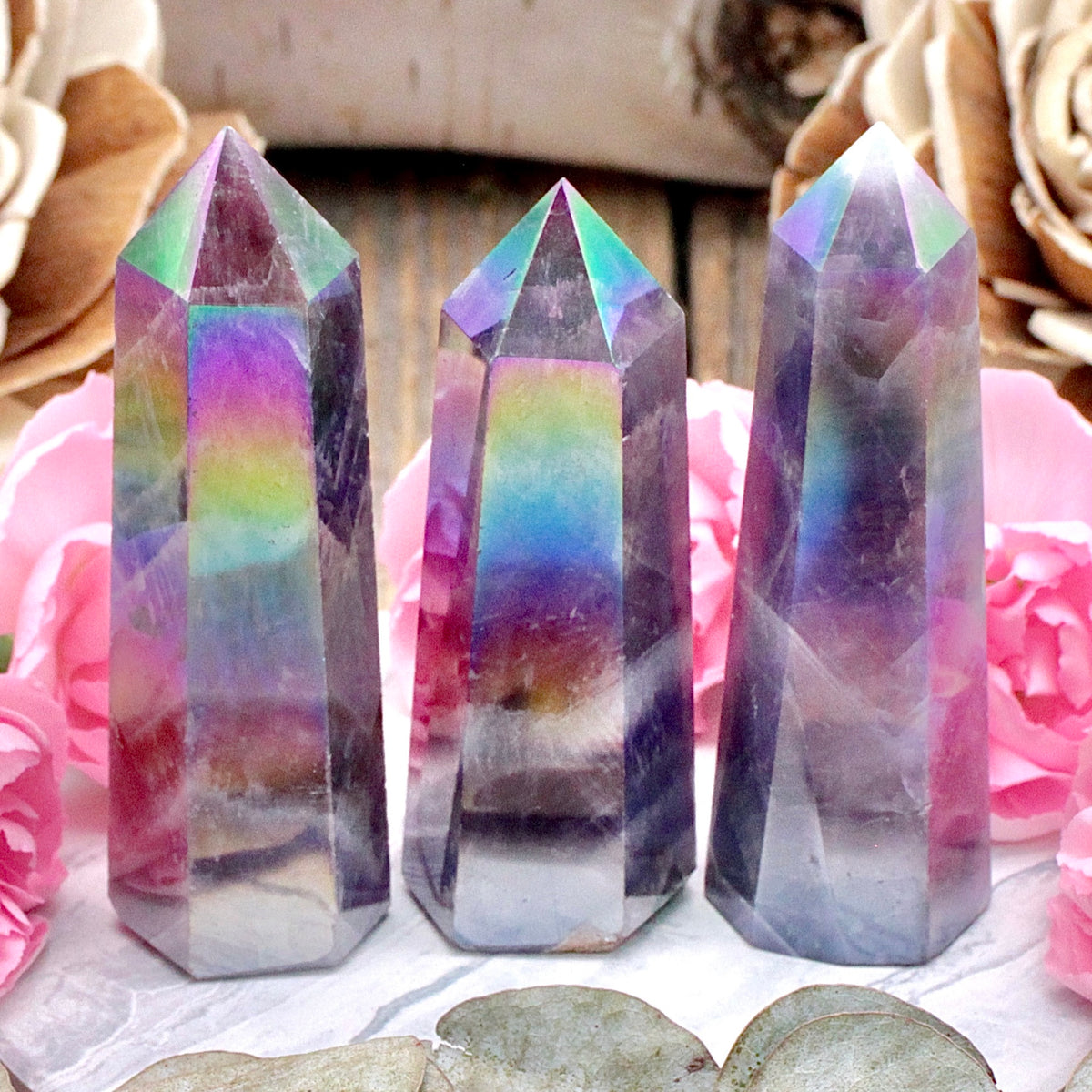 Titanium Aura Amethyst Tower