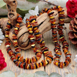 Tri-Color Amber Chip Necklace