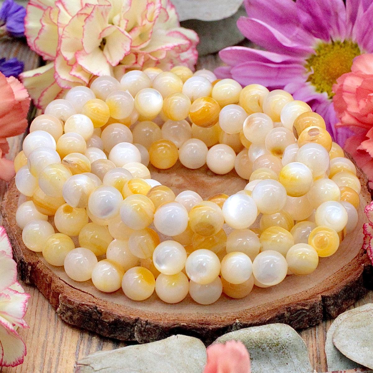 Yellow Shell Bracelet - 7mm