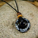 Black Jasper & Snowflake Obsidian Destiny Duo Necklace