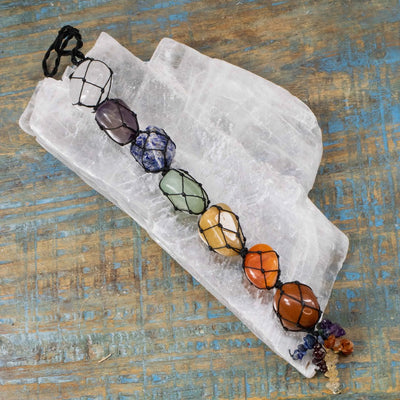 Hanging Chakra Polished Stone Set