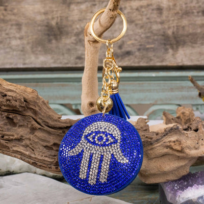 Evil Eye & Hamsa Rhinestone Keychain Collection