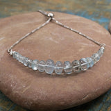 Aquamarine Bolo Bracelet - Sterling Silver