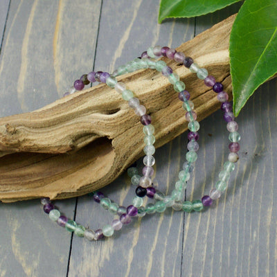 Fluorite Bracelet, 10mm Round Beads