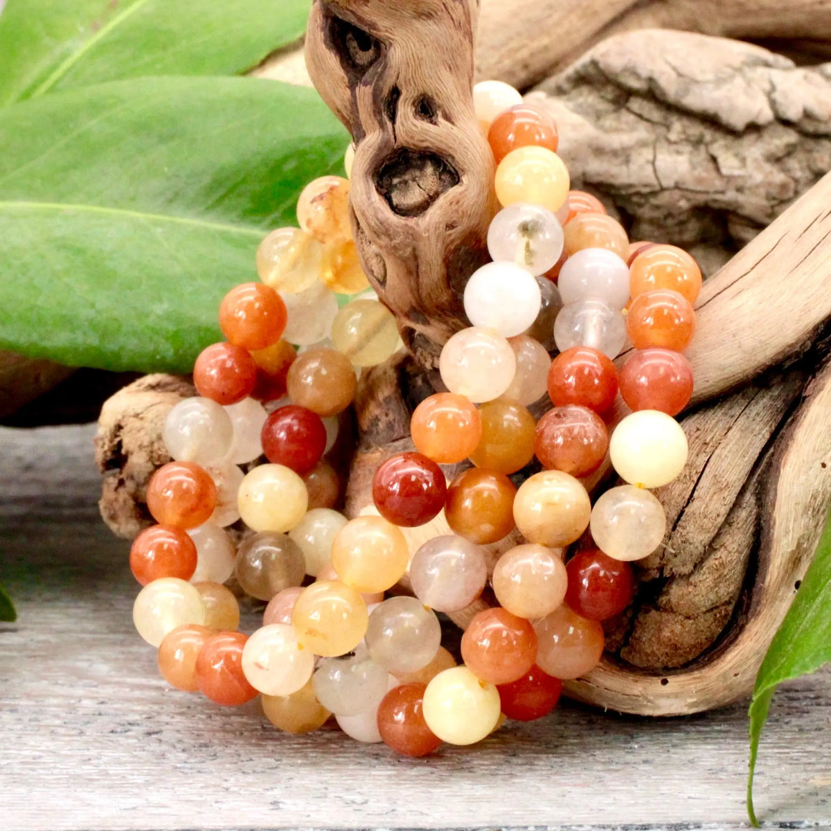 8mm Golden Silk Jade Bracelet