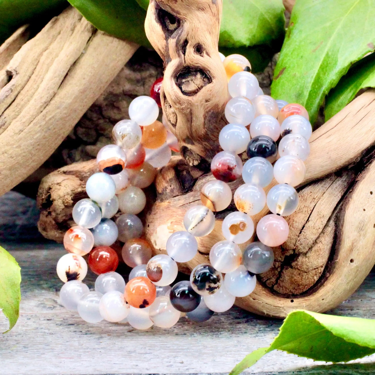 8mm Dendritic Agate Bracelet