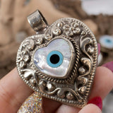 Evil Eye Pendant - Mother of Pearl - Turquoise - Onyx