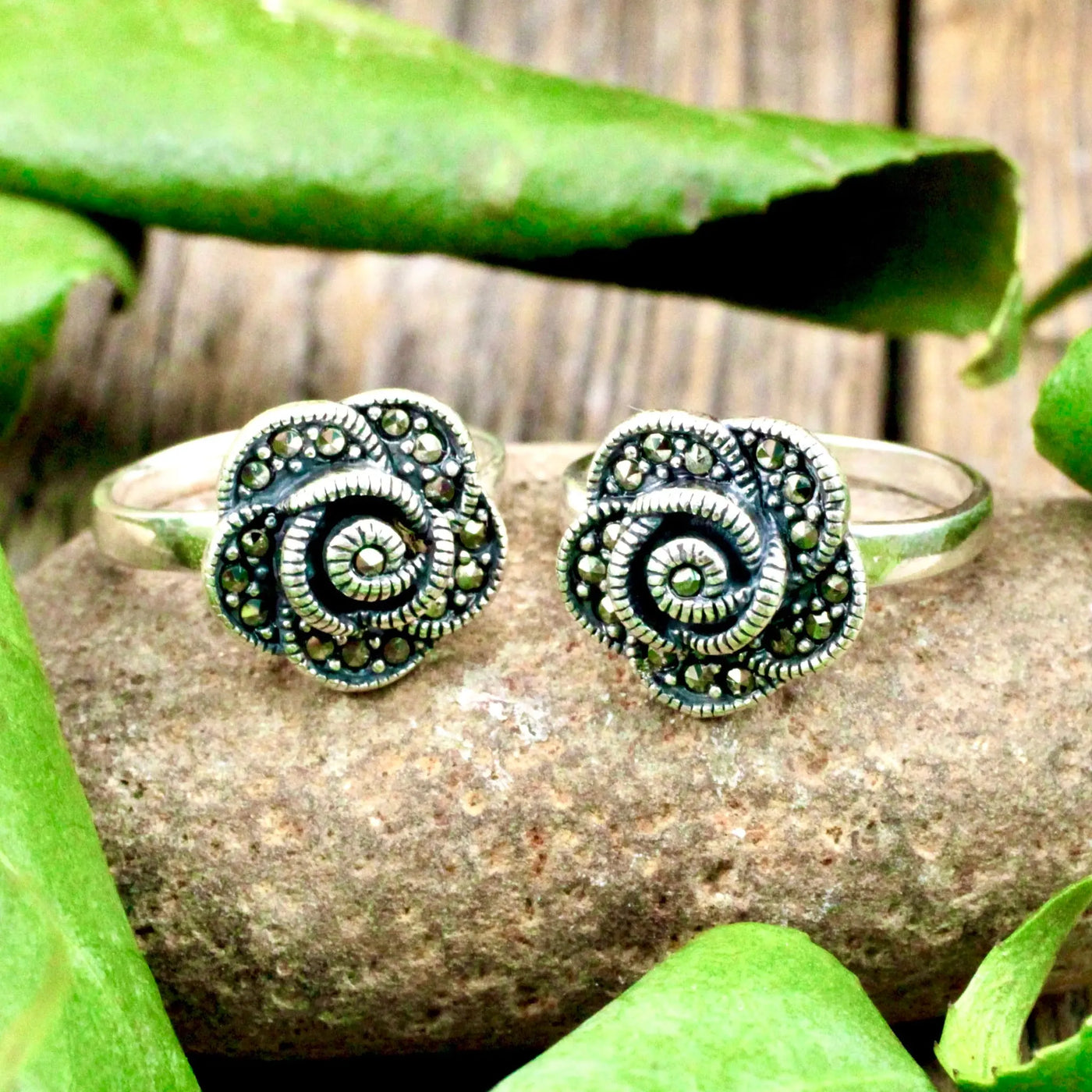 Marcasite Flower Ring