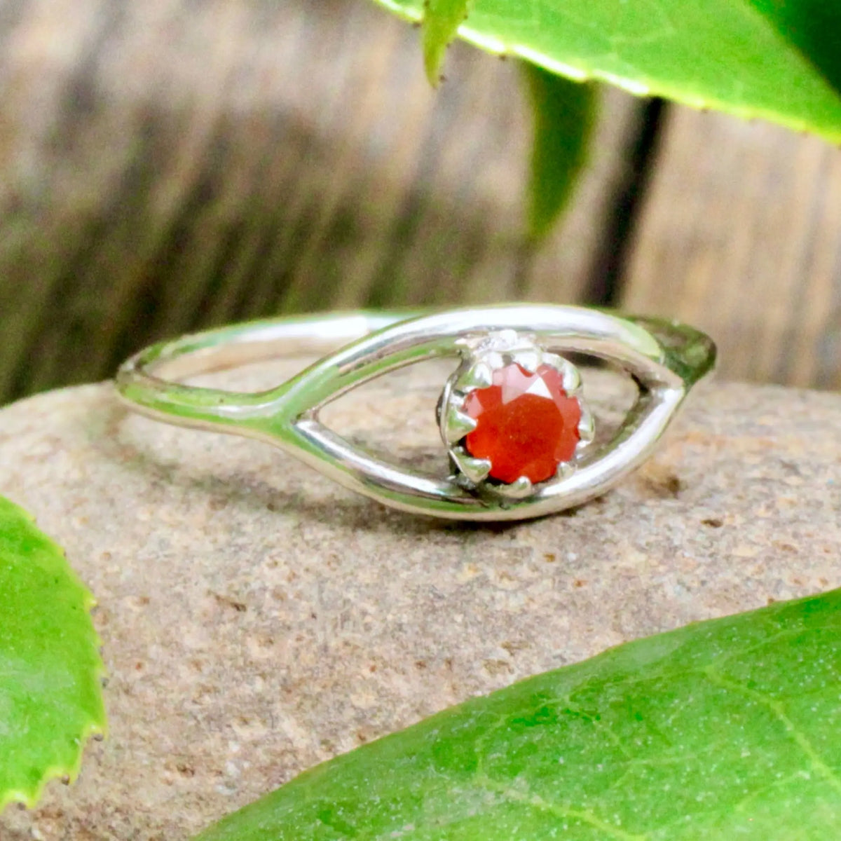 Carnelian Evil Eye Ring