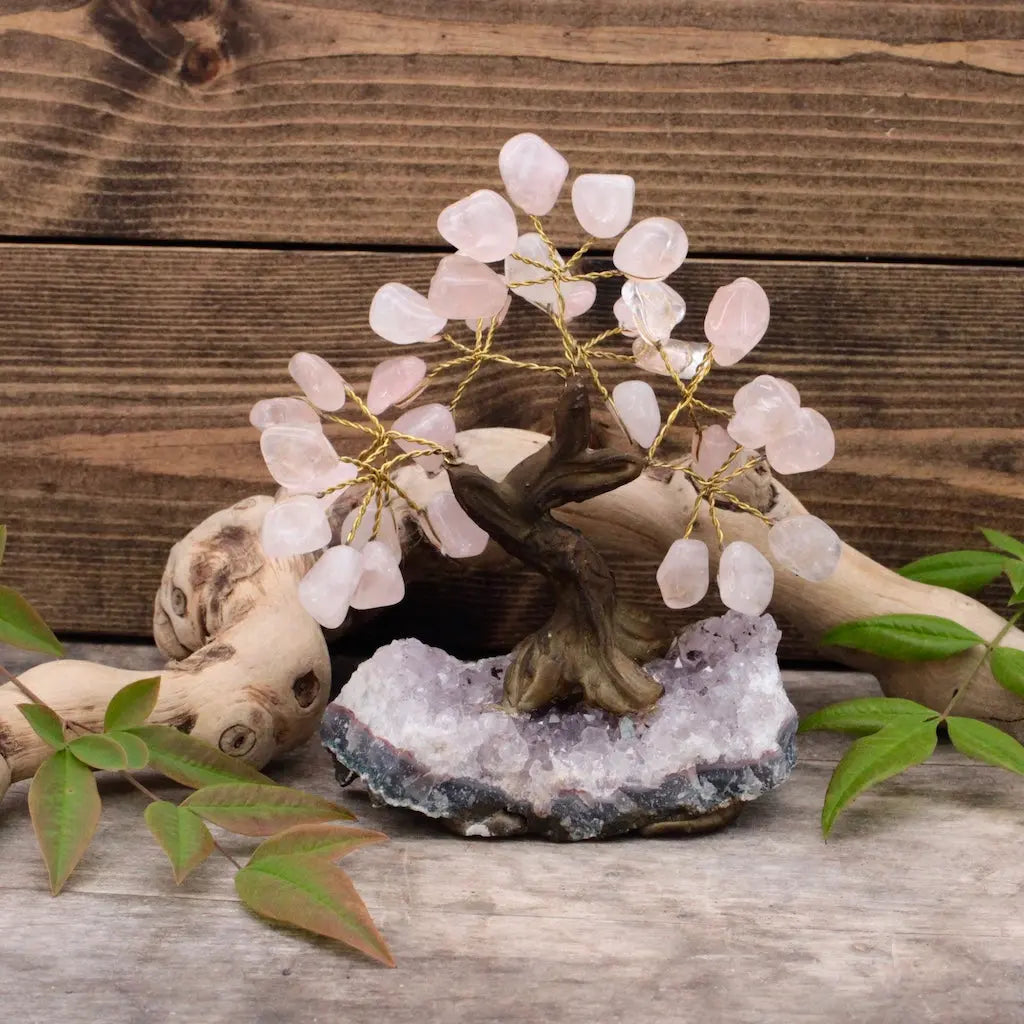 Rose Quartz Crystal Tree, Large