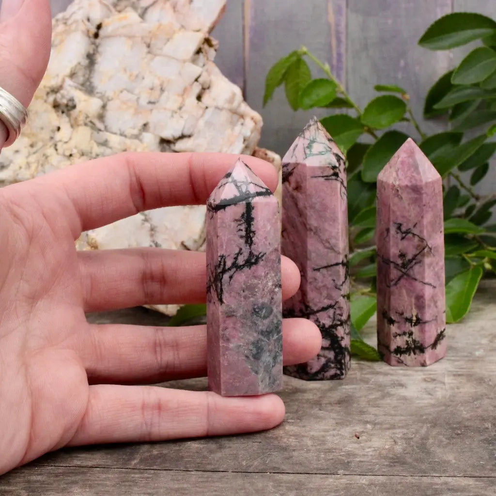 Small Rhodonite Tower