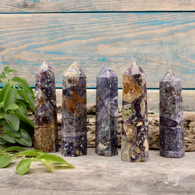 Brecciated Fluorite Tower, Small