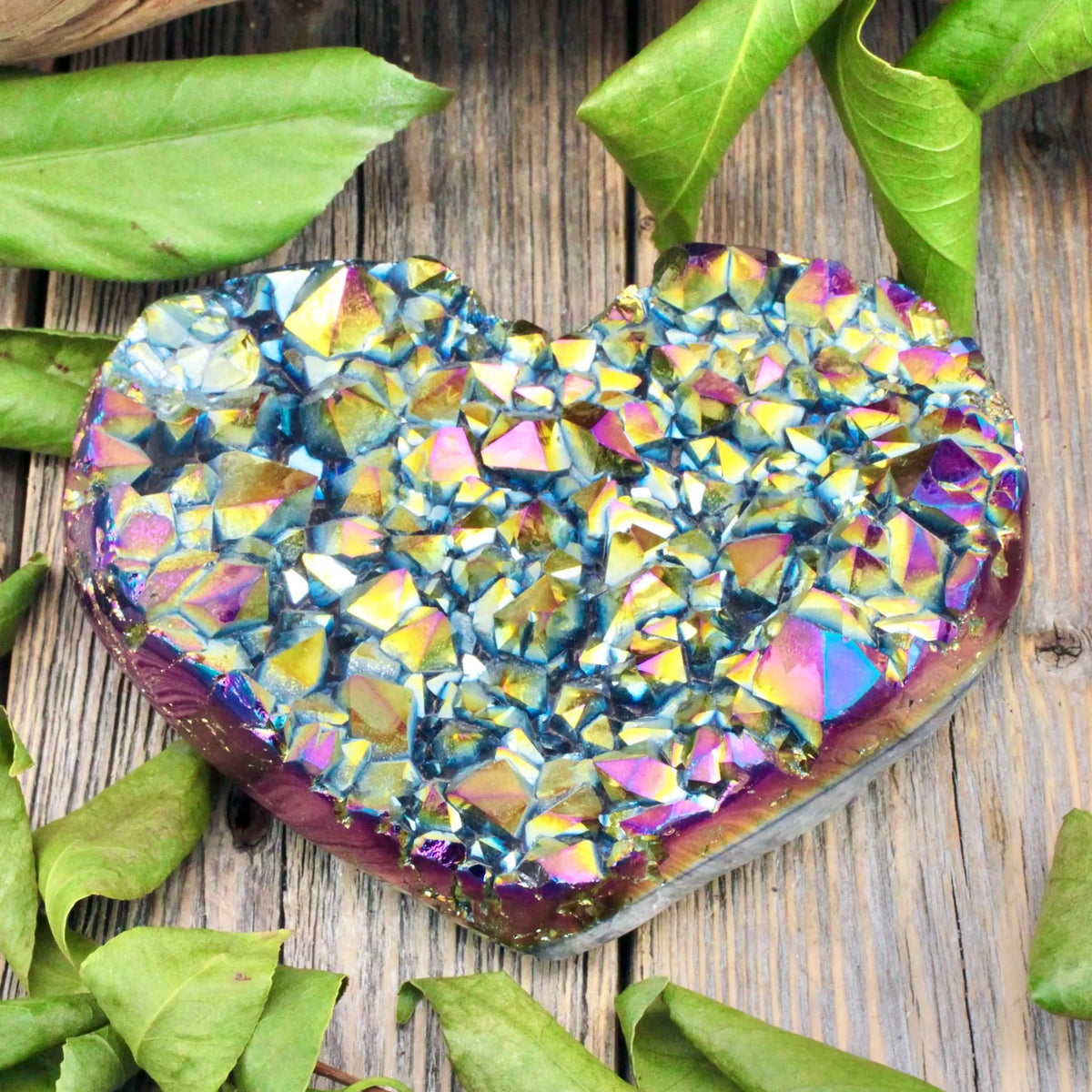 Titanium Druzy Heart