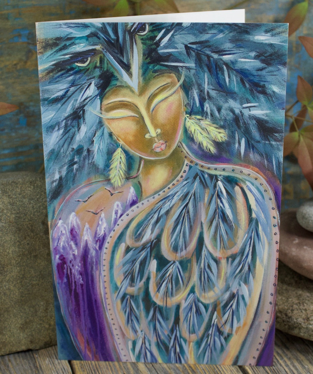 Raven Dreams art Card by Suzanne Grace Michell