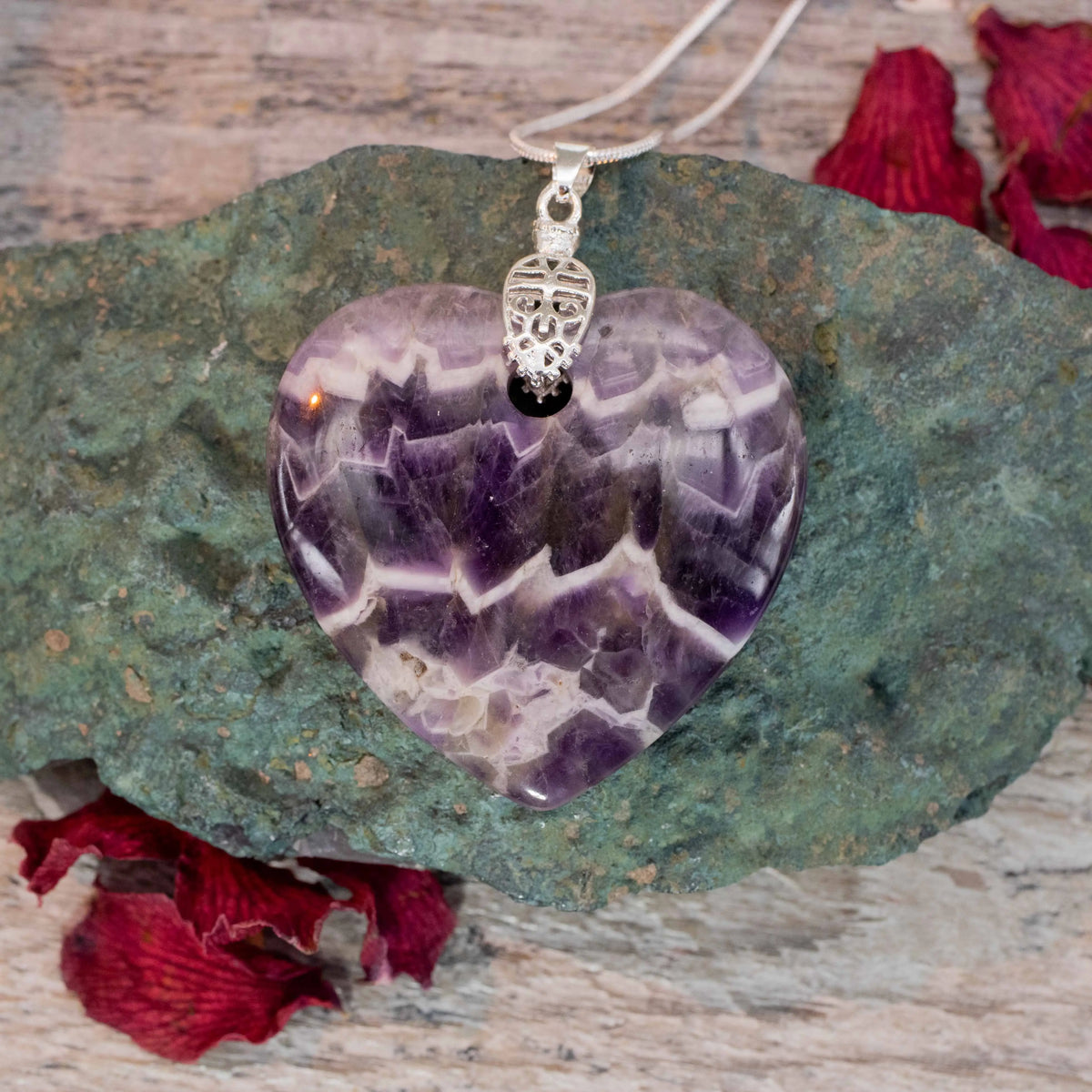 Amethyst Heart Crystal Dreams Pendant