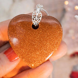 Goldstone Heart Necklace