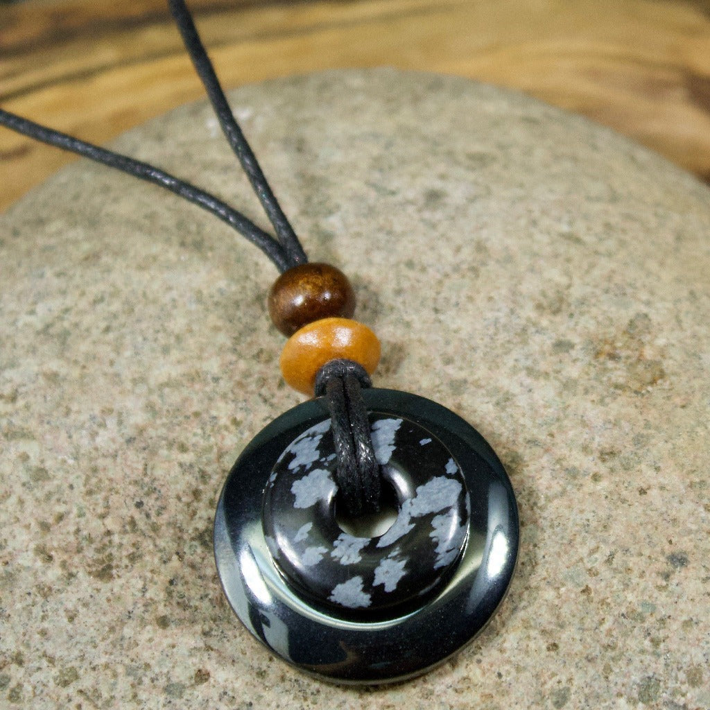 Snowflake Obsidian & Hematite Destiny Duo Necklace