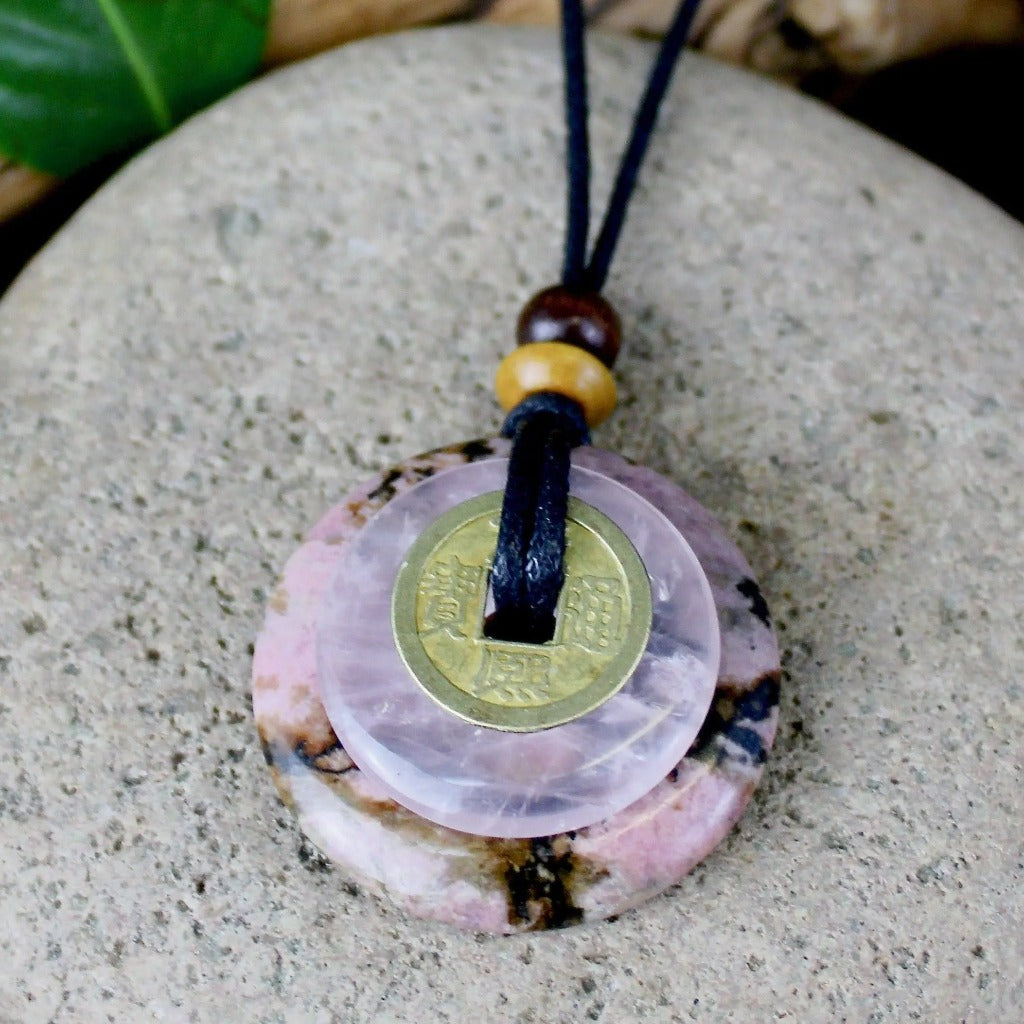 Rhodonite & Rose Quartz Earth & Art Necklace